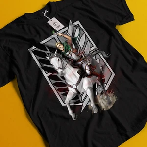 Attack On Titan Shirt Eren Mikasa Tshirt Levi T-Shirt AOT Erwin Hange Armin Tee - Picture 1 of 6