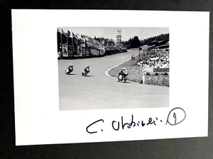 CARLO UBBIALI (†2020) 9 veces campeón del mundo de motociclismo foto firmada 10x15 autógrafo - Imagen 1 de 1