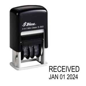 Shiny Mini Dater S-303 - (RECEIVED) - Self-Inking Date Stamp - Picture 1 of 4