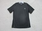 Adidas Shirt Medium Adult Black Athletic Stretch Climalite Logo Modern Fit Mens