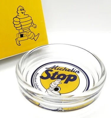 Michelin Hombre Bibendum Cenicero de Vidrio Accesorio Bandeja Tamaño 10cm Sin Usar con Caja Foto 1 de 4