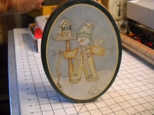 Pioneer Hi-Bred Seed Corn Christmas Cookie Tin / Pioneer Logo Snowman Farmer - Picture 1 of 14