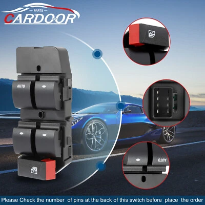 Interruptor principal de ventana eléctrica para Chevrolet Cobalt 2005-2010 sedán de 4 puertas Foto 1 de 4