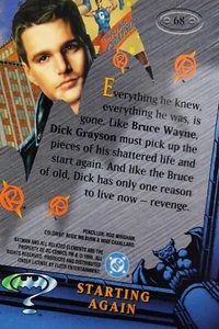 DC BATMAN FOREVER METAL Fleer 1995 Card 68, STARTING AGAIN - Picture 1 of 2