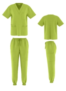 Scrub House - Wild Lime Scrubs (XS Unisex Stretch Scrubs Set Top and Pants - Picture 1 of 3