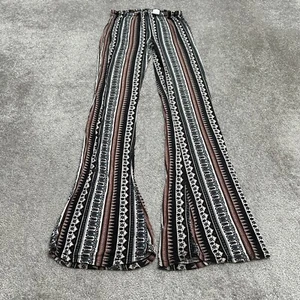 Xhilaration Palazzo Bootleg Pants Womens Large Multicolor Aztec Bohemian 26x34.5 - Picture 1 of 11