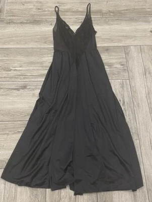 Vintage Black Olga sexy long flowing gown size Small  style 91140 - Image 1 of 4