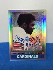 2001 Topps Archives Reserve Terry Metcalf Refractor Auto #444 Cardinals - Picture 1 of 10