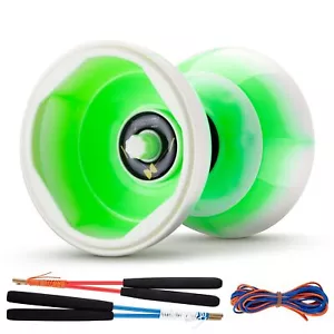 Pro Triple Bearing Diabolo Medium Size 5” Blue Chinese Yoyo Toy with 2 Pair C... - Picture 1 of 7