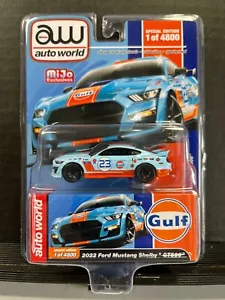 1/64 AUTO WORLD 2022 FORD MUSTANG SHELBY GT500 #23 BLAU/ORANGE - Bild 1 von 2