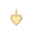 EMBOSSED HEART LOCKET IN 14K GOLD FILLED WITH OPTIONAL ENGRAVING (20 X 13 MM)