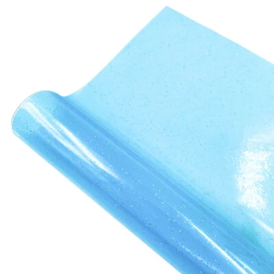 Transparent Glitter Powder PVC Jelly Vinyl Fabric for Knotbows Bags Hairs Decor - Image 1 of 4