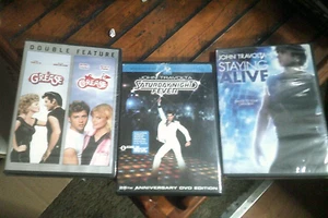 Grease 1 & 2, Saturday Night Fever, Staying Alive John Travolta (DVD Set) NEW/LN - Picture 1 of 1