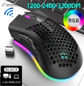 Wireless Gaming Mouse, 2.4G Hollow Computer Mouse,Model O RGB 65g Lightweight - Picture 1 of 8