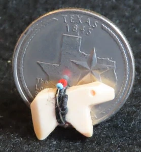 Bär Fetisch Indianer Indianer Dreiege Viktorianische Perlen 1:12 Mini 8088 Ist-Zustand - Bild 1 von 2