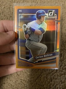 2023 Panini Donruss Carlos Beltran Orange Holo Parallel #161 Kansas City Royals