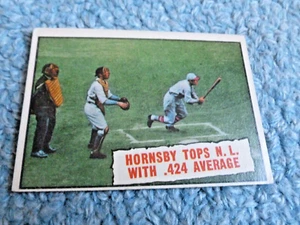 1961 Topps - Baseball Thrills #404 Rogers Hornsby St. Louis Karten .424 Saison Av - Bild 1 von 4