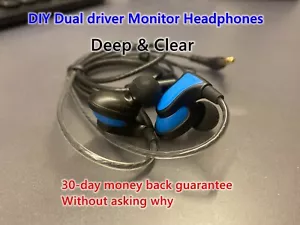 Zum Selbermachen Dual Treiber Klarer Sound Extra Bass HiFi In-Ear Kopfhörer IEM für Monitor - Bild 1 von 10