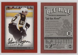 2006-07 Upper Deck Bee Hive Red Facsimile Signatures Patrice Bergeron #91
