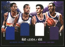2013-14 Court Kings 2 on 2 Quad Memorabilia #3 English/Lever/Adams/Nance/99