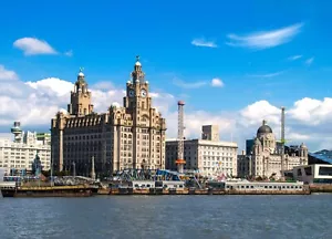 Heimwanddruck - Stadtbauplakat - LIVERPOOL LIVERBUILDING - A4,A3,A2,A1 - Bild 1 von 1