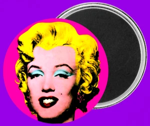 Marilyn Monroe Photo Andy Warhol Marilyn Monroe Pop Art Celebrity Fridge Magnet - Picture 1 of 2