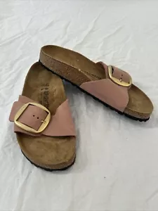 Sandalia Birkenstock Madrid Hebilla Grande Deslizable, Rosa, Talla 40 EU 9-9.5 US - Imagen 1 de 12