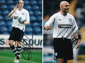 David Gray & Wayne Brown  - Preston North End - HAND SIGNED PHOTOGRAPHS - Picture 1 of 2
