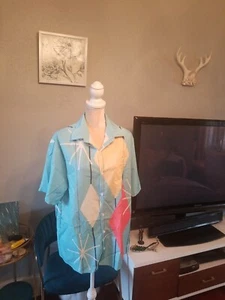 Button Up Shirt Men Fashion Hawaiian Short Sleeve Party Casual Dress Shirt NWT L - Picture 1 of 12