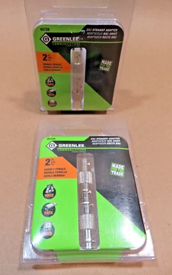 NUEVO 2 paquetes de 2 ADAPTADORES RECTOS GREENLEE 45728 BNC DOBLE HEMBRA Foto 1 de 3