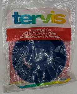 Genuine Tervis Tumbler 16oz Travel Lid with Slider in Blue NOS - Picture 1 of 2