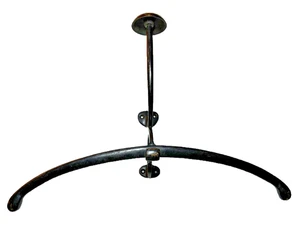 Antique Solid Brass Wall Mount Coat & Hat Hook Hanger Combo Edwardian Industrial - Picture 1 of 24