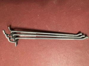 3 Pcs. 1/4" x 9" Vintage Pegboard Dual Hooks Single Arm Heavy Metal Ball End - Picture 1 of 4