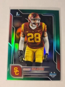 2025 Bowman Chrome U Kennedy Urlacher #16 Bowman 1st Green Refractor 14/99 USC - Picture 1 of 2