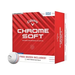 NEW Callaway Chrome Soft 2024 Triple Track Golf Balls - Buy 3 DZ Get 1 DZ Free! - Picture 1 of 4