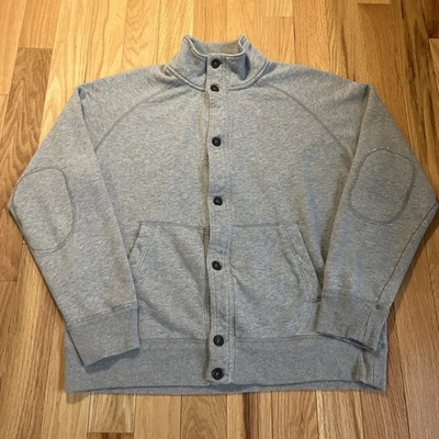 Cárdigan Gap Sudadera Gris Para Hombre Talla XL Botón Codo Parches Bolsillos Foto 1 de 4