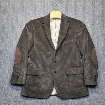 Casaco esportivo vintage Orvis blazer de veludo masculino 42 R marrom camurça remendo de cotovelo EUA  - Imagem 1 de 4