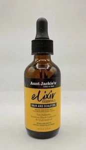Aunt Jackie's Elixir Essentials Haar- und Kopfhautöl SÄGEPALME RIZINUSÖL 2 Unzen - Bild 1 von 2