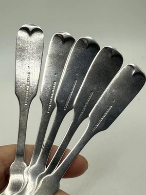 Moneda del sur cucharas de plata Savannah Georgia circa 1850 sin precio base Foto 1 de 4