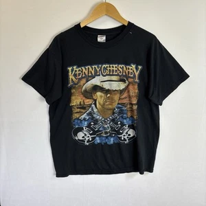 Vintage Jerzees Kenny Chesney Poets and Pirates Tour T-shirt Black Adult Large - Picture 1 of 3