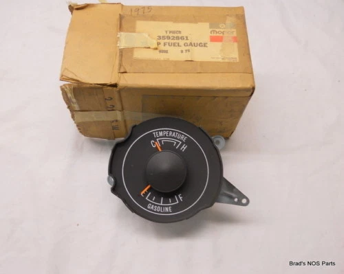 Nuevo de Lote Antiguo Mopar 1975-1977 Chrysler Corboba Fury Cargador Temp Medidor de Combustible con Alerta Foto 1 de 1