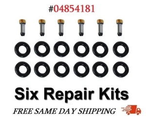 Genuine 6x Fuel Injector Repair Kits For 99-04 JEEP TJ Wrangler Cherokee 4.0L I6 - Bild 1 von 1