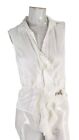 Sportmax Code Women's Blouse Max Mara White Cotton Ruffled Belted Wrap 6