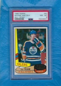 Wayne Gretzky 1980-81 Topps #87 Wayne Gretzky All Star PSA 8 Unscratched Oilers - Bild 1 von 1