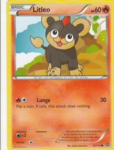 Litleo 22/114 Pokemon XY Steam Siege NM - Picture 1 of 2