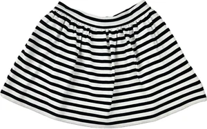 Kate Spade Toddler Black White Viscose Stripe Adjustable Coreen Skirt Sz 5 Yr - Picture 1 of 3