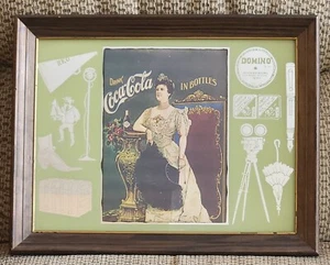 Antique Coca Cola Lillian Russell 1904 framed print 1970s reproduction Opera - Picture 1 of 6