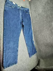 Wrangler Authentics Men Blue Denim Cotton Jeans 40x29 Classic 5-Pocket Regular - Picture 1 of 12