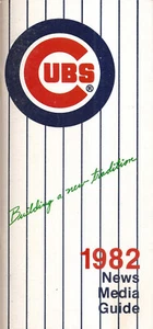 1982 Chicago Cubs Baseball Media Guide - Picture 1 of 1