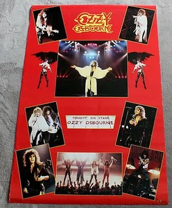 Póster de música funky de Ozzy Osbourne 8 píxeles de concierto 1986 esta noche en el escenario #3069 en muy buen estado - Imagen 1 de 1
